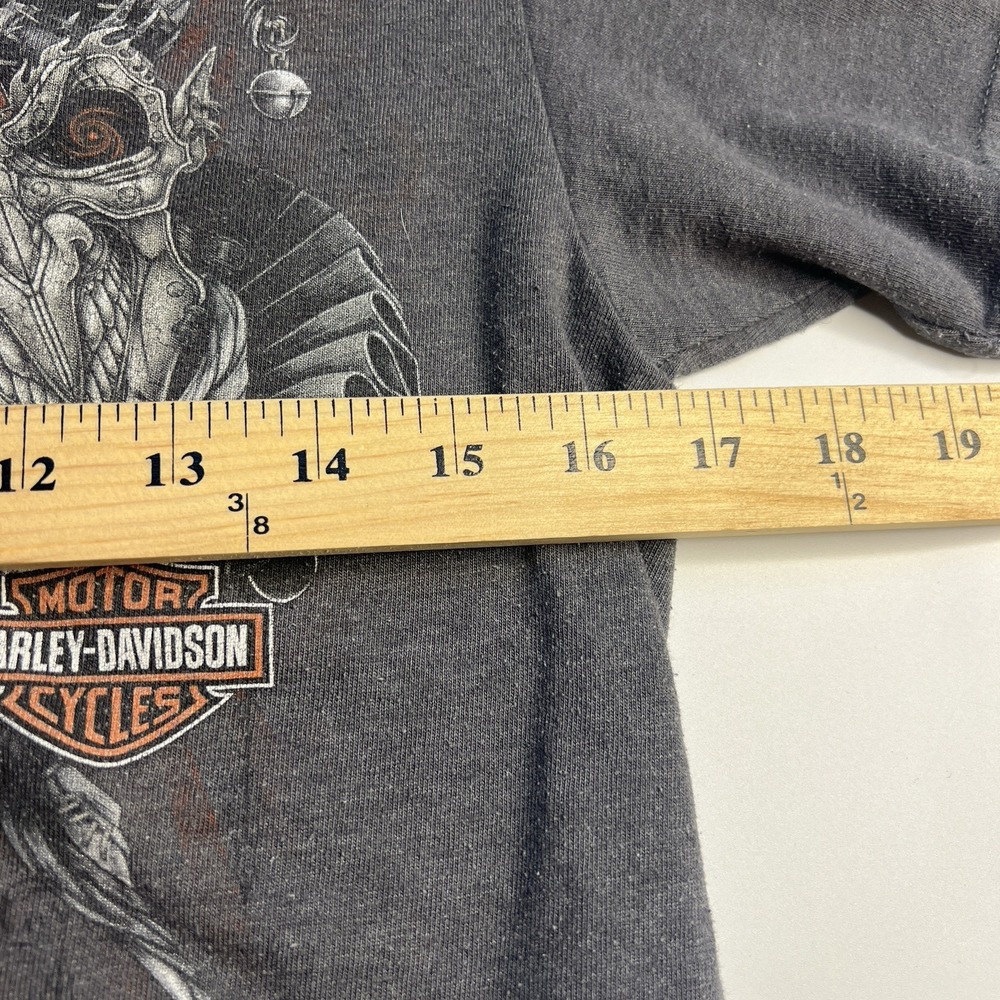 Vtg USA Harley Davidson Stuttgart Germany Men's Shirt Size Small Gray Biker - Picture 12 of 16